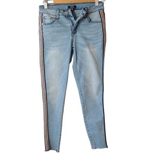 8th of LA Light Wash Jeans with Track Stripe Size 3